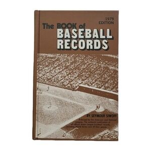 Vintage 1979 Edition Baseball Records, Brown Hardcover Book, Seymour Siwoff, 70s